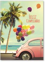 VW bug with balloons