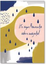 Geometric abstract illustration with raindrops