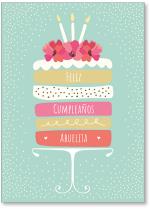 Layered cake with words in each layer