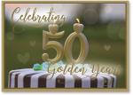 Photo of cake with 50 candles on top