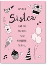 Pink background with white party items