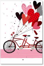 Bike with heart balloons