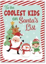 Santa, snowman, elf and reindeer