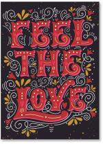 FEEL THE LOVE lettering
