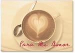 Coffee cup with heart foam