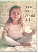 Meditating little girl