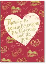 Type over a heart