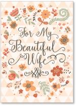 Flowers on geometric background
