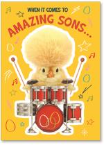 Chick playing drums