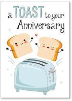 Cartoon toast and toaster