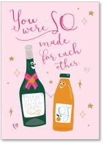 Champagne and OJ bottle