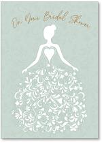 Silhouette bride in dress