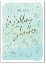 Wedding icons in gold foil