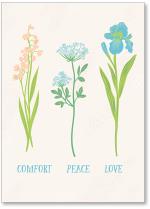 Three single flower stems