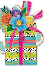 A gift with a flower on it