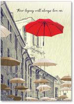 Photo umbrellas hanging