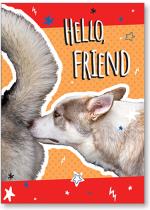 Photo of dog sniffing another dog's behind