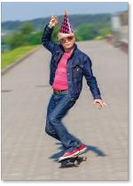 Man on skateboard