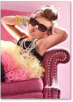 Sassy girl with pearls