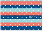 Stripes with white dots