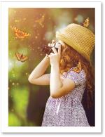(PB) Girl taking pictures of butterflies