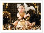 (PB) Little girl on party table