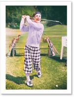 (PB) Retro guy golfing