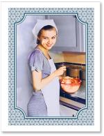 (PB) Retro woman baking