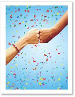 (PB) Confetti fist bump