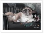 (PB) Dog lounging with a cigar.