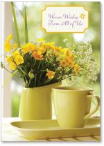 Cup Of Yellow Flowers