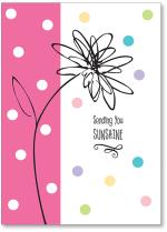 Line art flower with dots