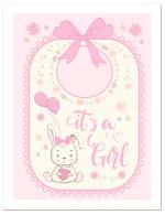 (PB) Pink Bib with bunny
