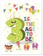 (PB) Big number 3 character with confetti