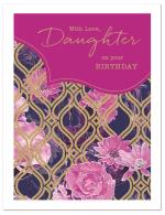 (PB) pink and purple flowers with gold lattice pattern