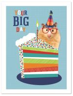 (PB) Hamster behind slice of cake
