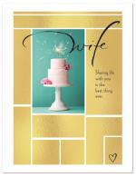 (PB) tiered cake with sparkler