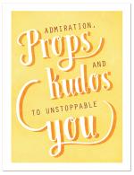 (PB) Admiration, props & kudos
