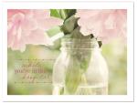 (PB) class jar with pink flowers