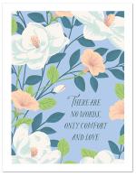 (PB) White and peach flowers on blue