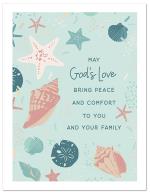 (PB) Seashells on light blue background