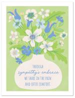 (PB) Blue and white flowers in vase