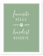 (PB) Favorite hello Hardest goodbye