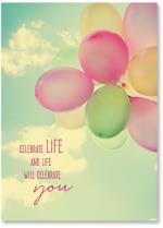 pastel balloons in sky