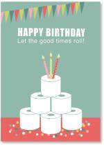 Toilet paper rolls as cake