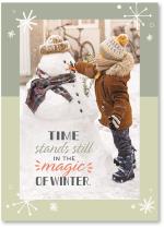 Kid making a snowman