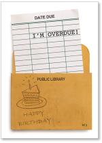 Library book check out card