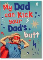 Photo of tough girl superhero flexing muscles