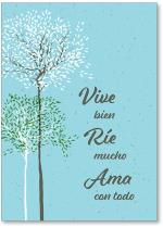 Trees with white and green leaves