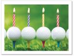 Golf balls with candles